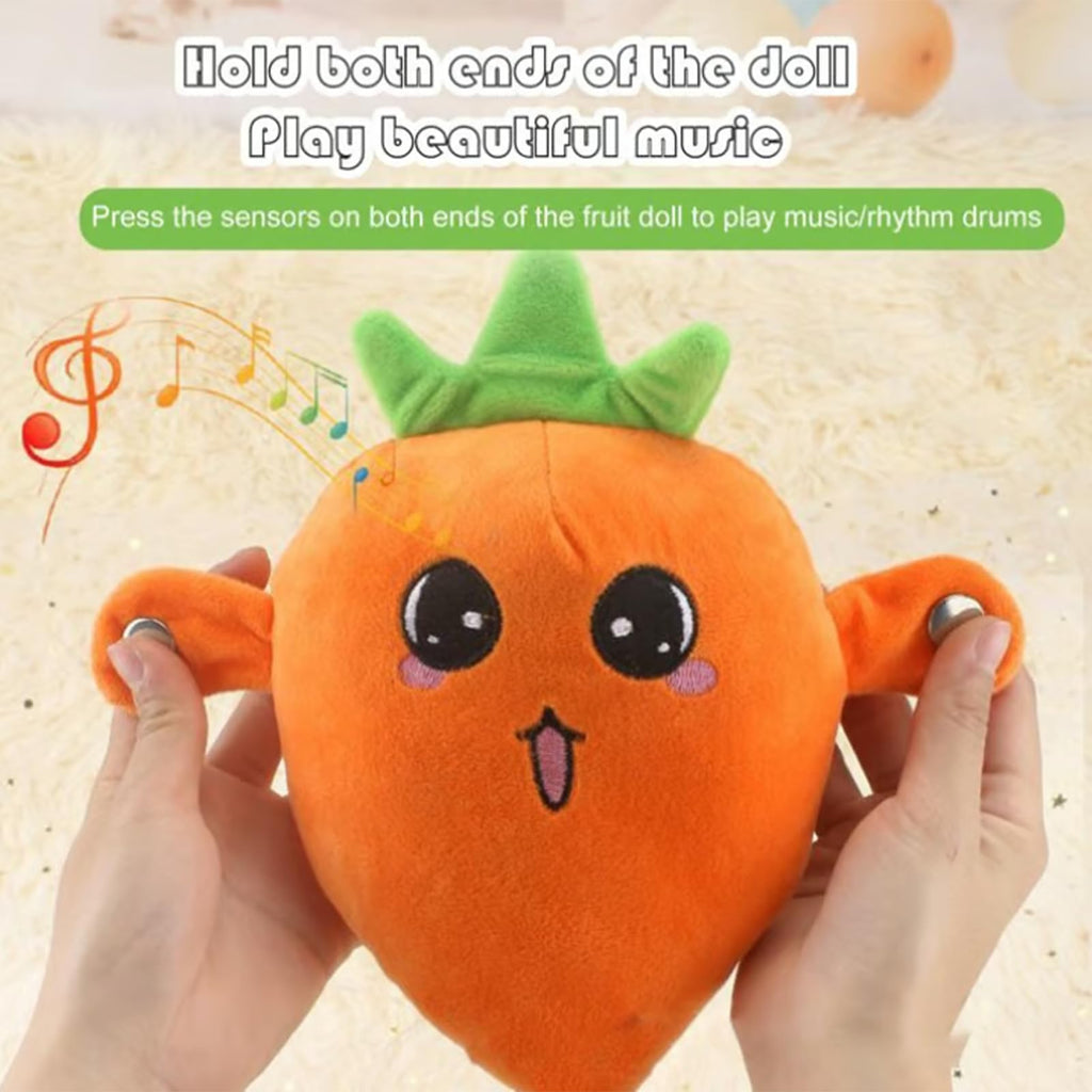 Interactive Music Plush Toy Set – Banana, Strawberry & Carrot Electric Plush Toys for Parent-Child Interaction