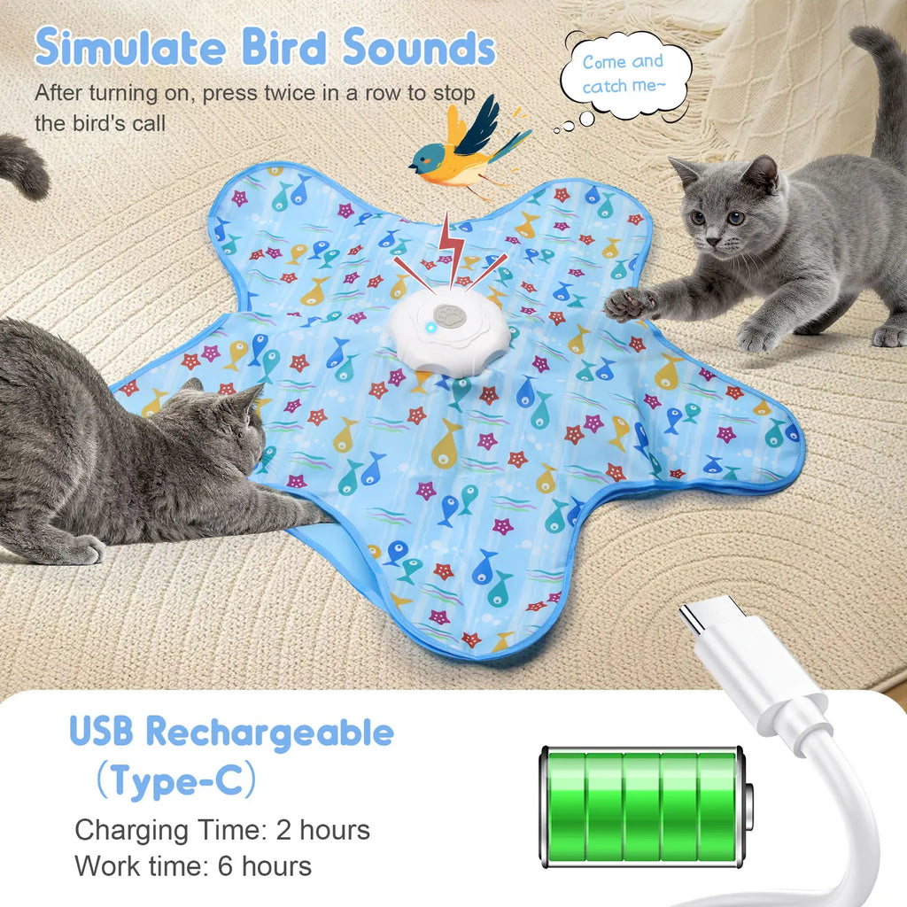 Interactive Unpredicatable Moving Feather Hunting Cat Toy