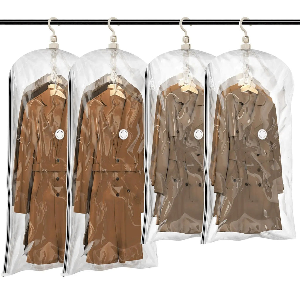 Oubaokki Clear 5-Slot Hanging Garment Dust Cover