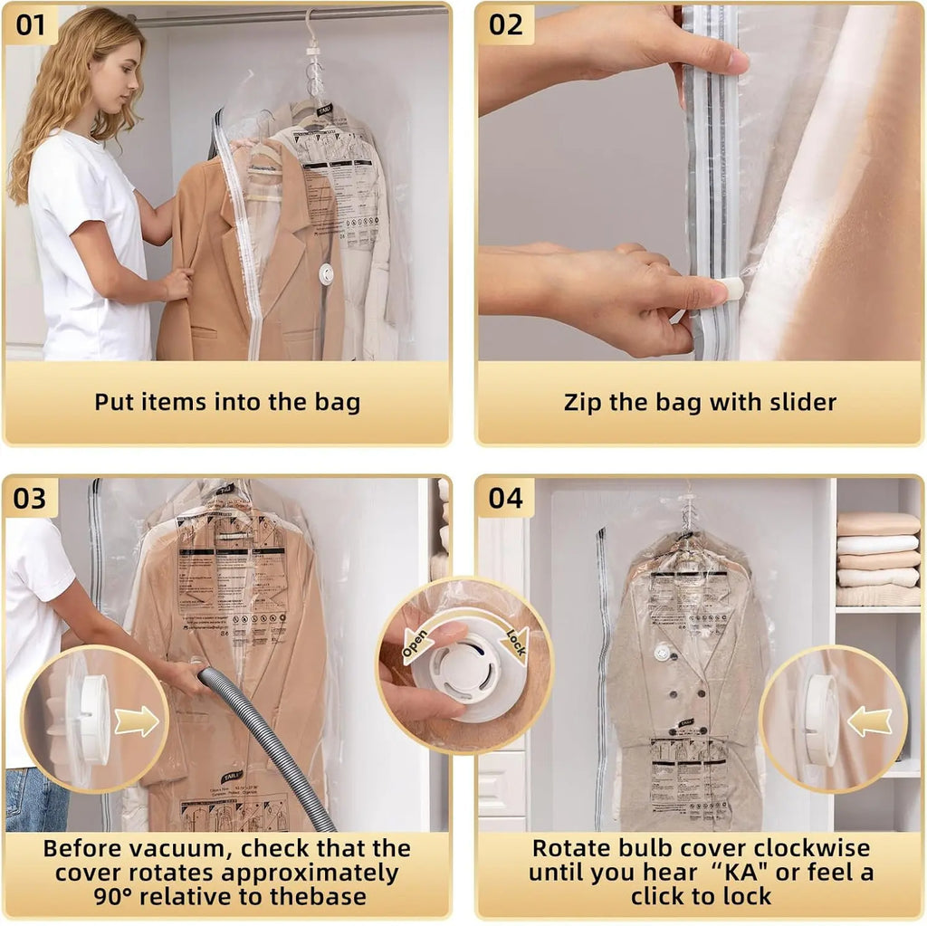 Oubaokki Clear 5-Slot Hanging Garment Dust Cover