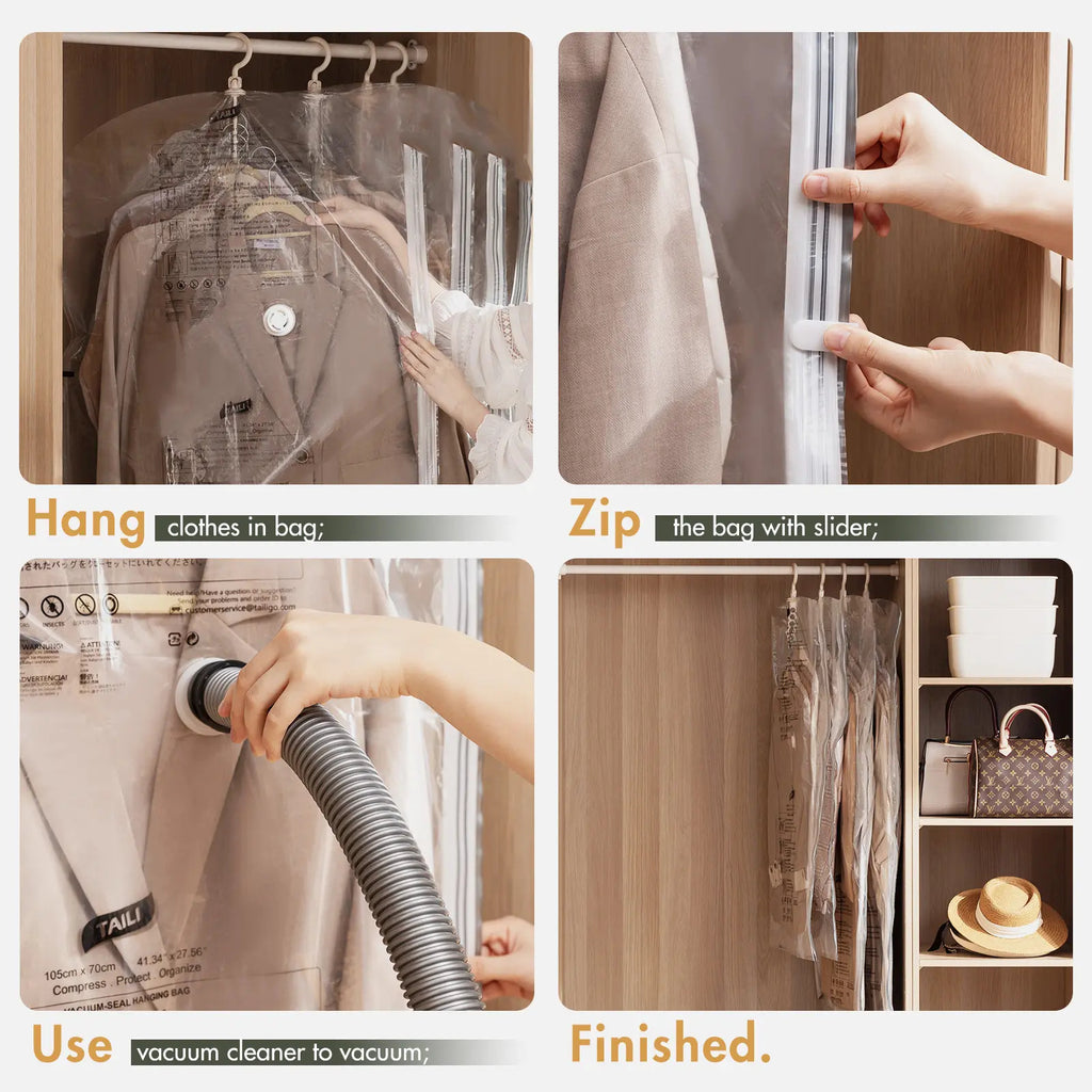 Oubaokki Clear 5-Slot Hanging Garment Dust Cover