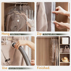 Oubaokki Clear 5-Slot Hanging Garment Dust Cover