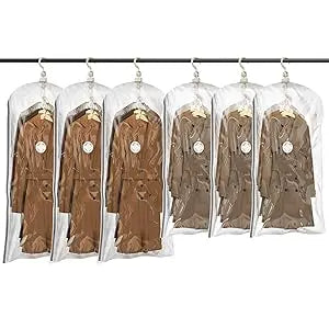 Oubaokki Clear 5-Slot Hanging Garment Dust Cover