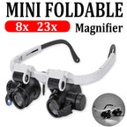 🔥🔥8X 15x 23x Head Wearing Magnifying Glass with LED Light Headband