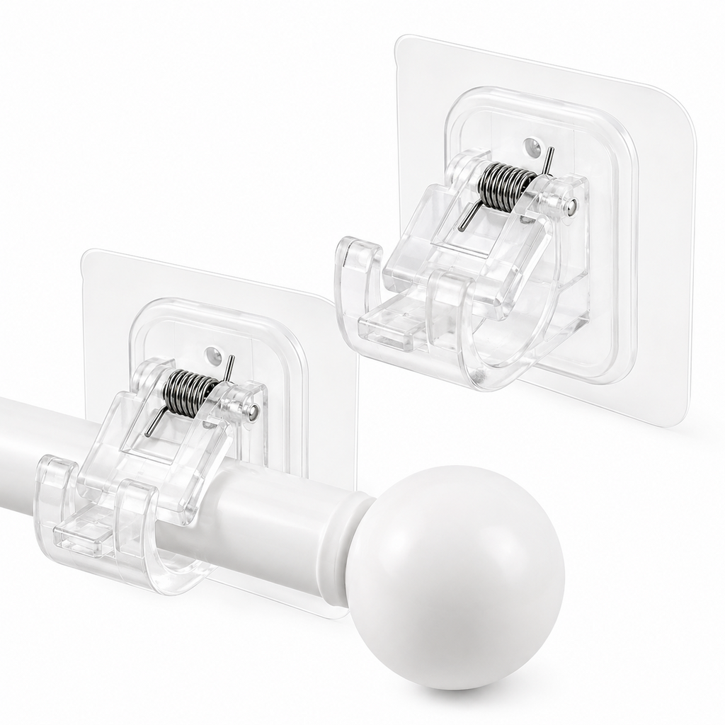 EasyMount No-Drill Curtain Rod Brackets