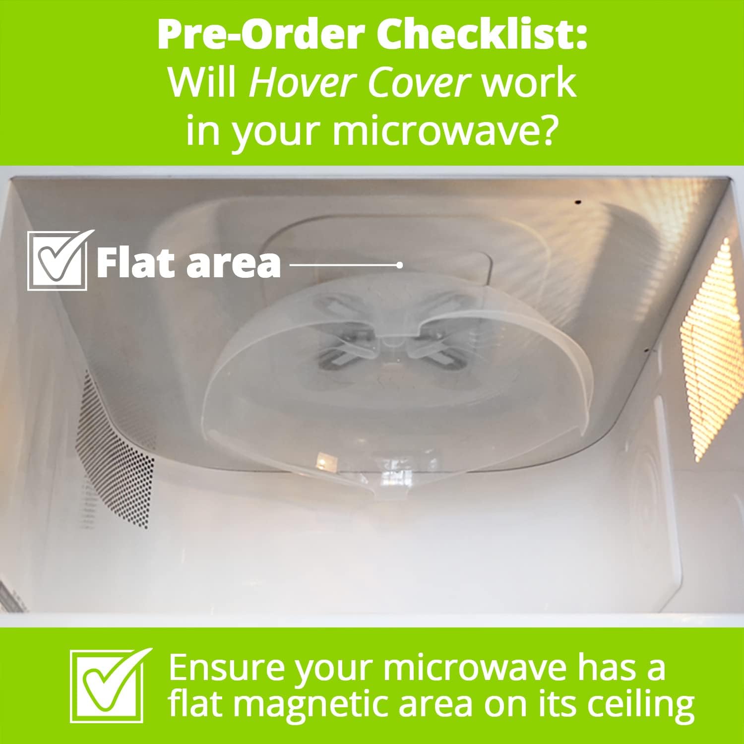 Oubaokki Magnetic Splatter Cover That Stores Inside Your Microwave