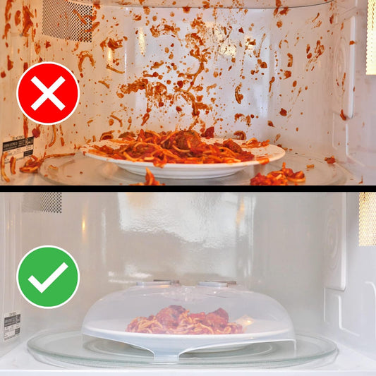Oubaokki Magnetic Splatter Cover That Stores Inside Your Microwave