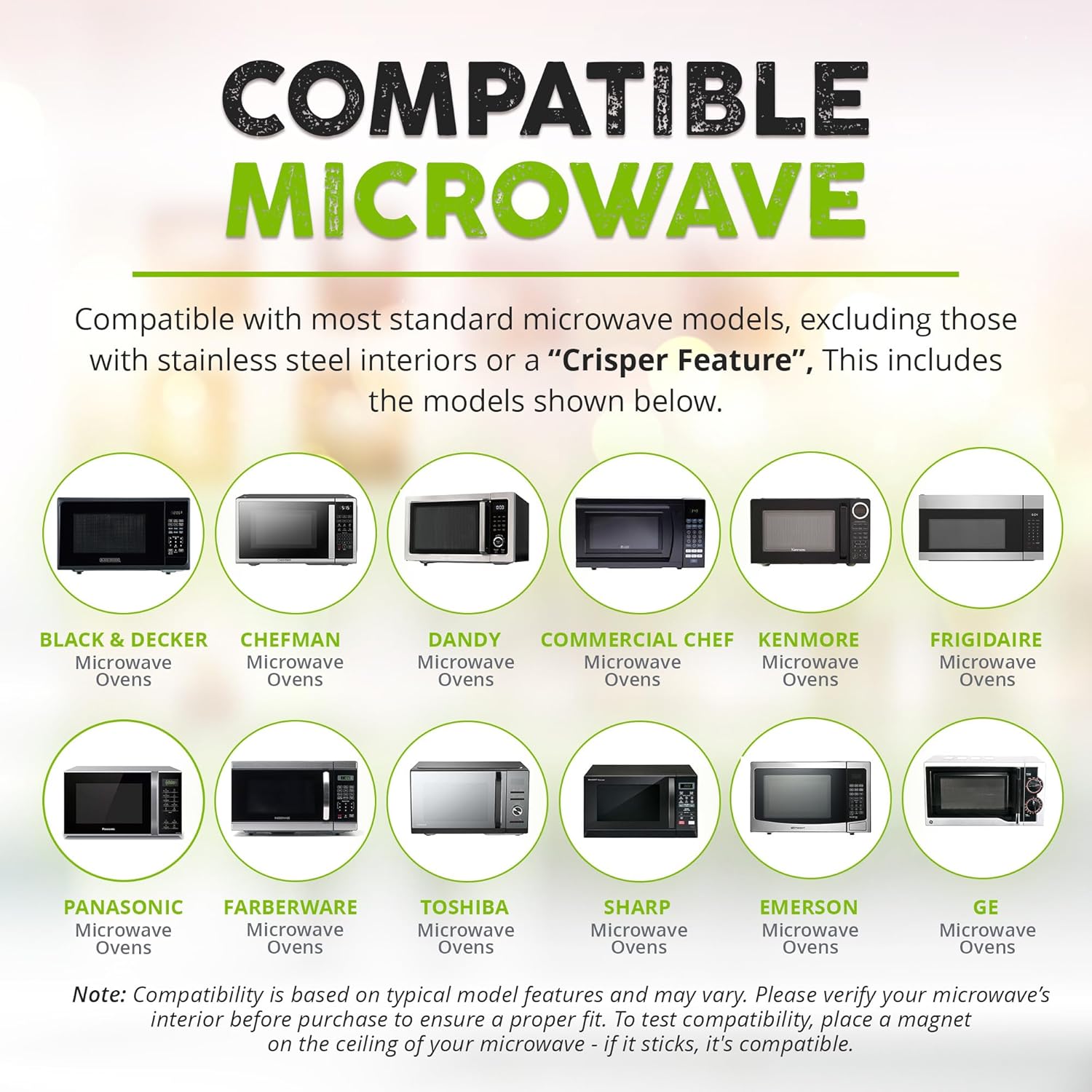 Oubaokki Magnetic Splatter Cover That Stores Inside Your Microwave