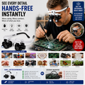 🎁👓LED headband magnifying glass – Hands-Free Magnifying Glass for Crafts, Jewelry Repair, Reading & Close Work