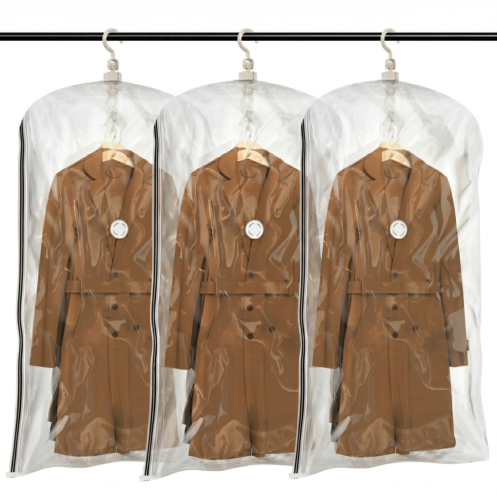 Oubaokki Clear 5-Slot Hanging Garment Dust Cover