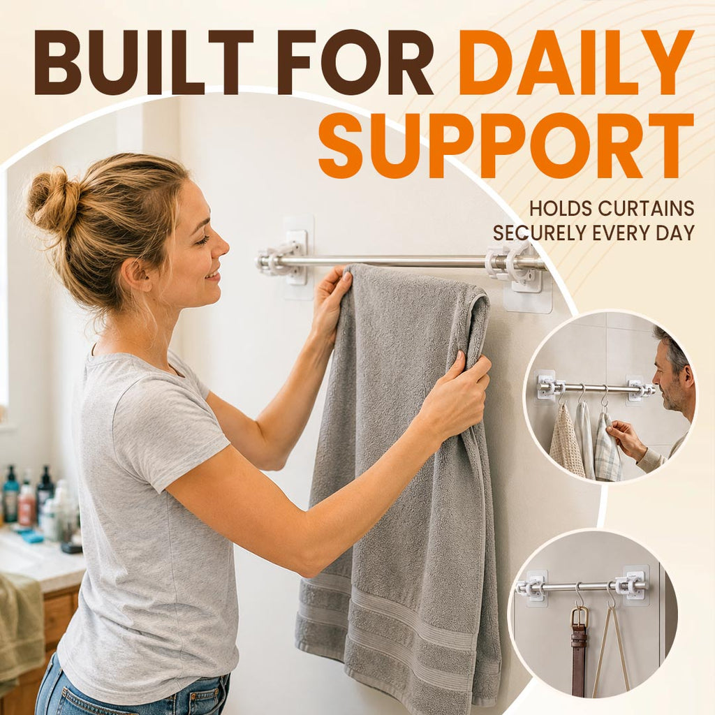 EasyMount No-Drill Curtain Rod Brackets