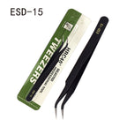 Anti-Static Precision Tweezers for Electronics, Jewelry & Watch Repair