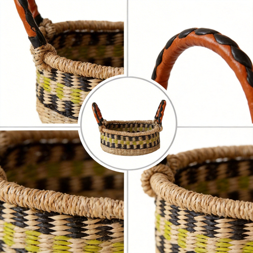 Artisan Hand-Woven Seagrass Storage Basket
