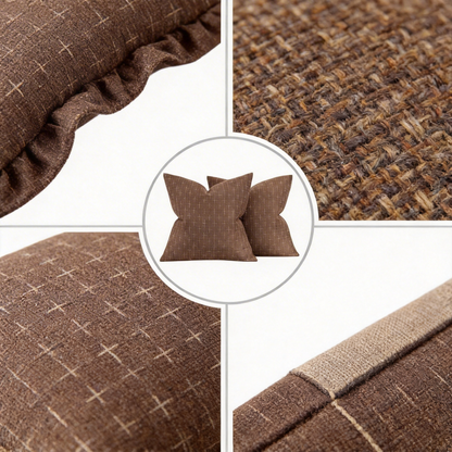 Premium Woven Texture Linen Cushion Cover