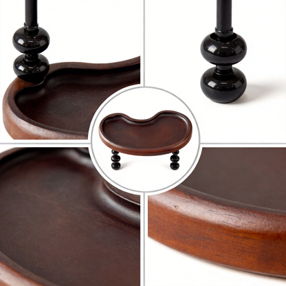 Premium Entryway Organizer with Walnut Finish Base