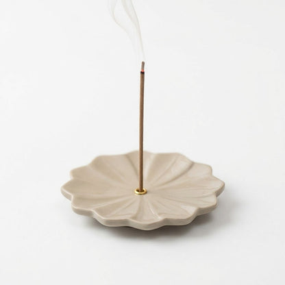 Minimalist Cement Incense Holder - Floral Series
