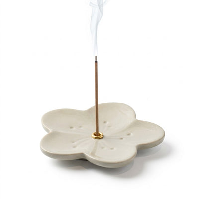 Minimalist Cement Incense Holder - Floral Series