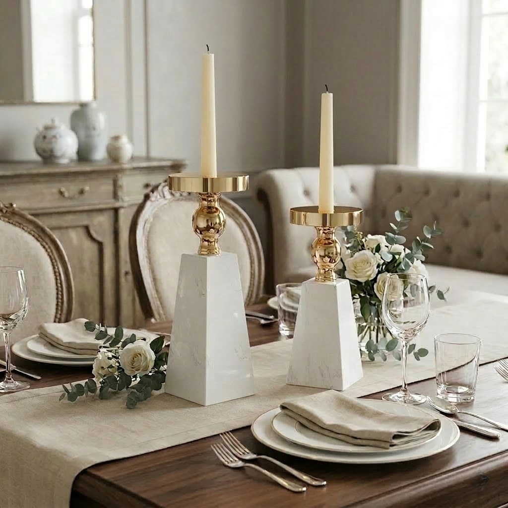 Minimalist Nordic Marble Candle Holder